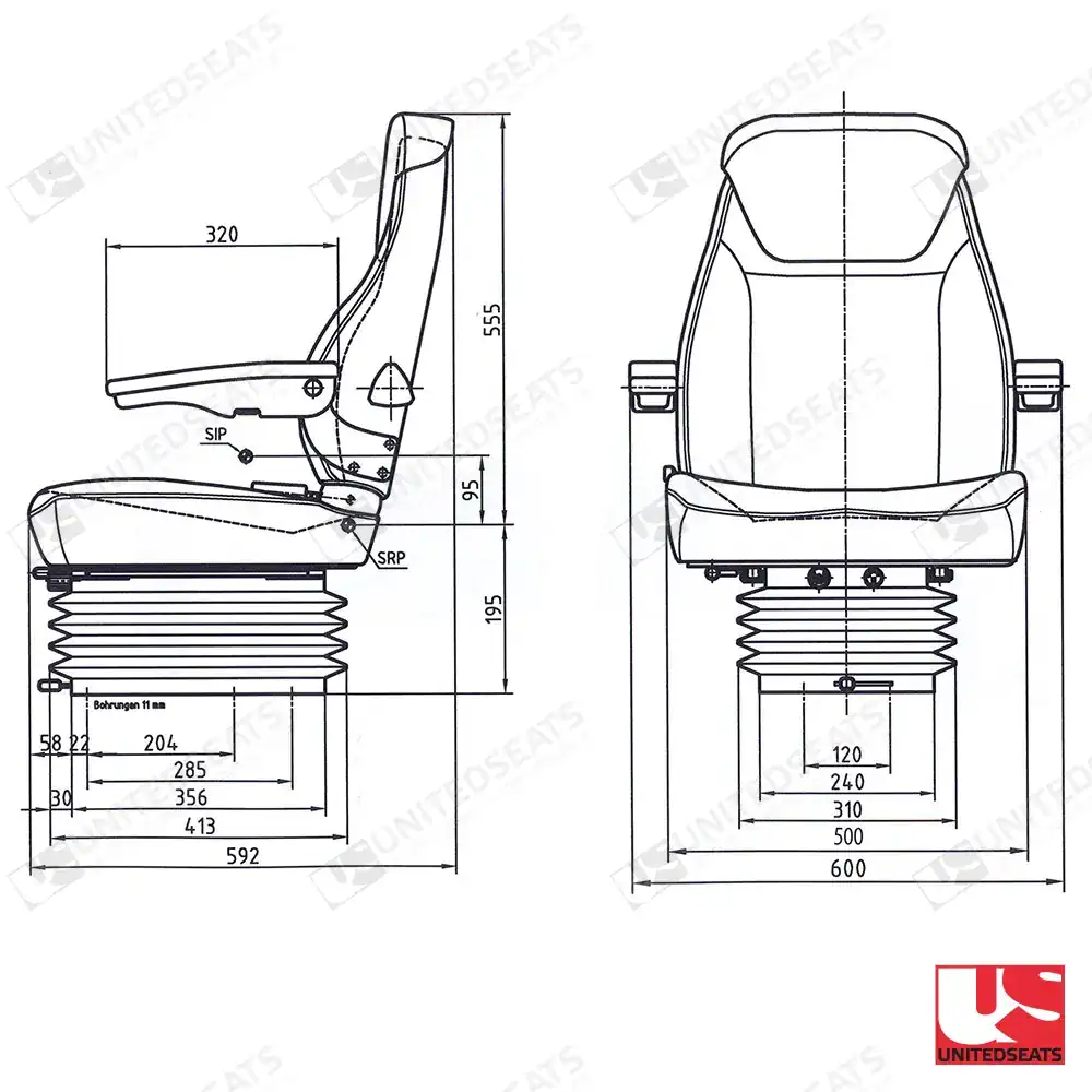 LGV 84/C1 pneumatinės sėdynės specifikacija LGV 84/C1 pneumatinės sėdynės specifikacija